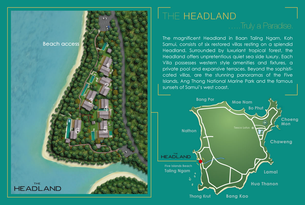 The Headland Samui site map
